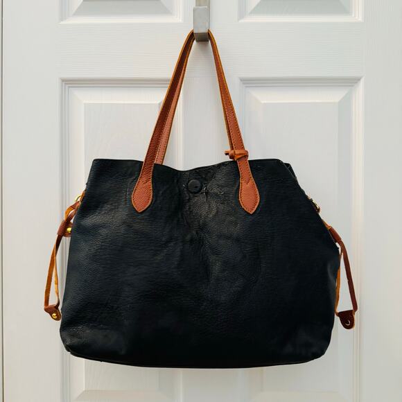 Navy Tote Shoulder Bag Purchased in Italy - Picture 5 of 10